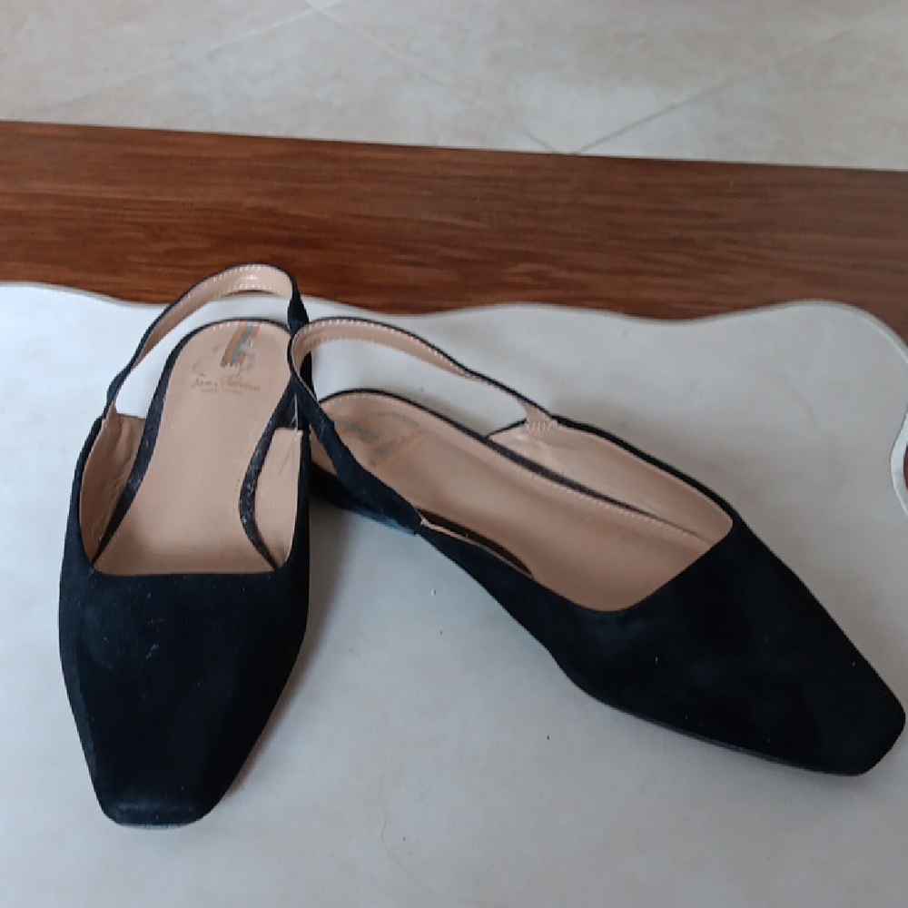 Sam Edelman Preloved Black Suade Slingback Size 7.5.